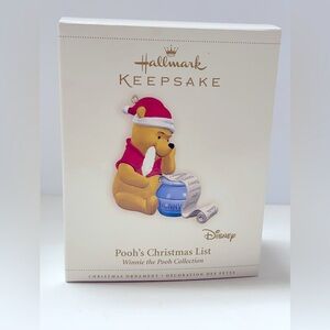 Hallmark ornament Pooh’s Christmas List, Winnie the Pooh Collection 2006